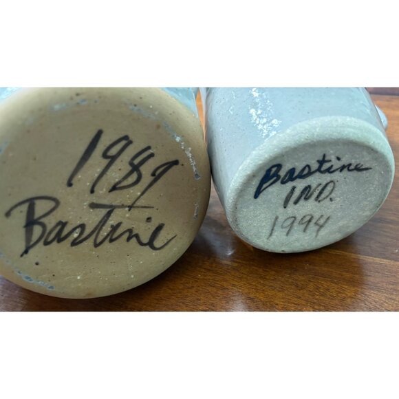 Vtg Bastine Stoneware Teddy Bear Pitcher Creamer & Bowl Set 4 Pc - Picture 9 of 11